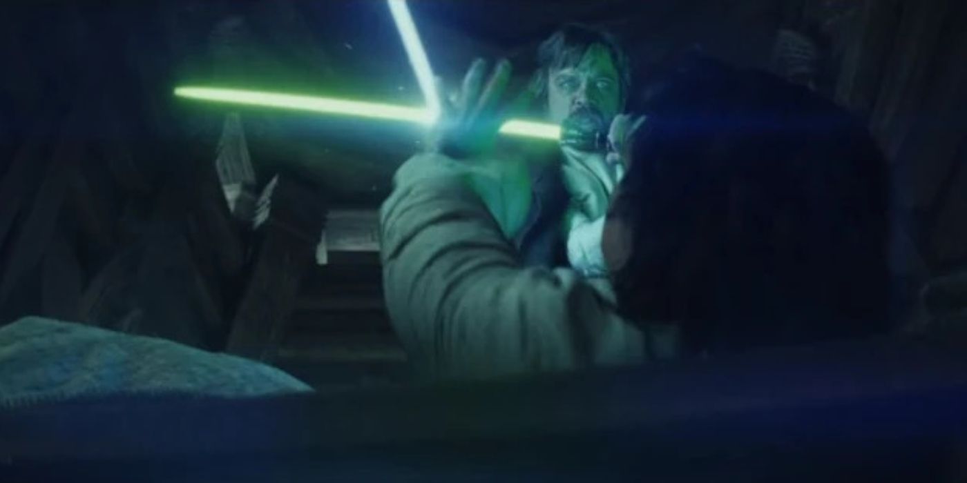 Kylo Ren vs Luke Skywalker.