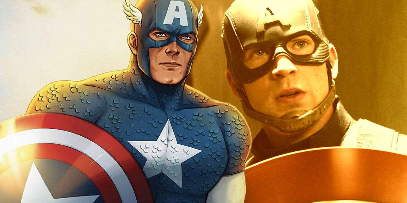 Captain America in Marvel Comics and Chris Evans as Captain America in the MCU