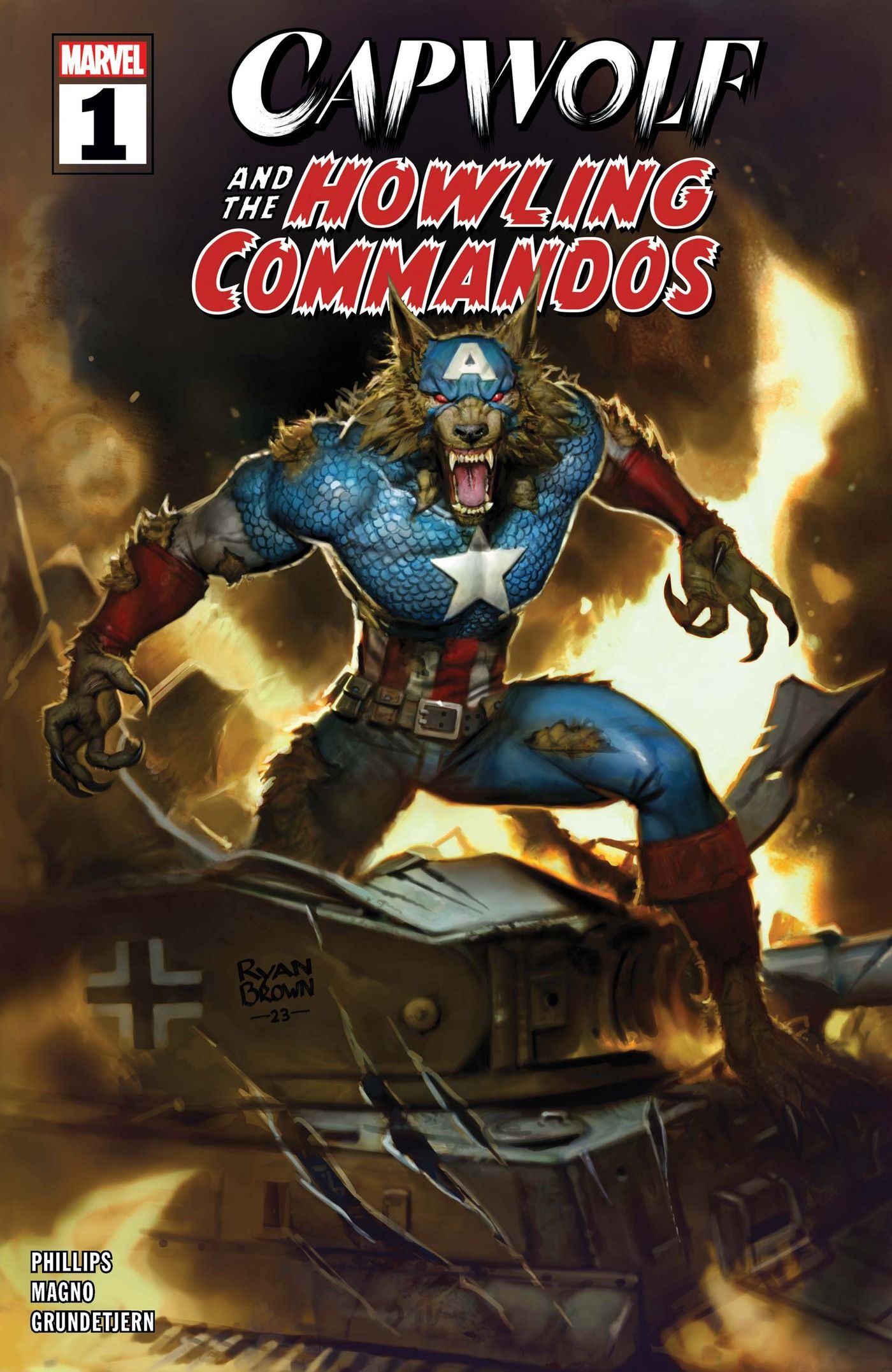 Cover for Capwolf and the Howling Commandos #1 from Marvel