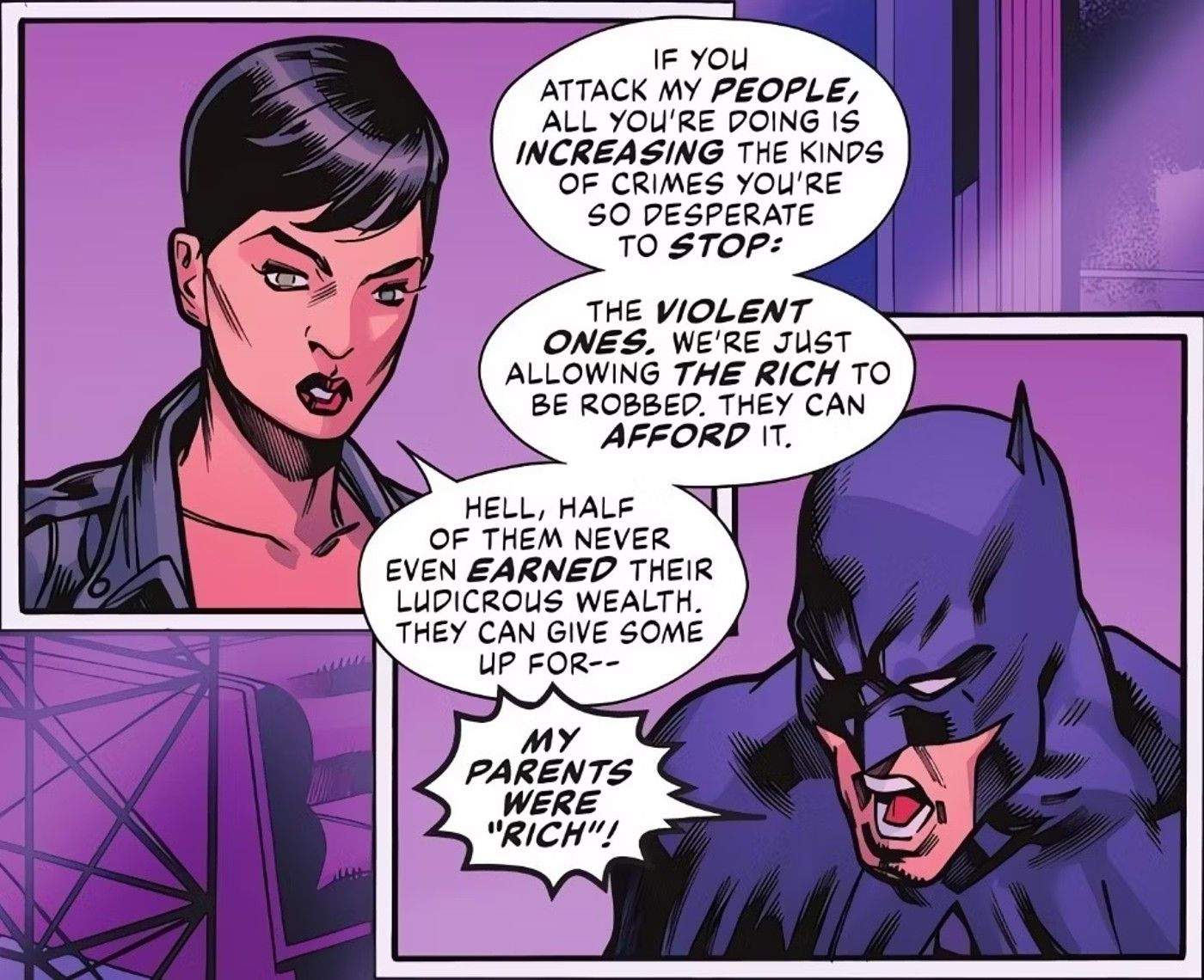 Catwoman Tells Off Batman in Gotham War