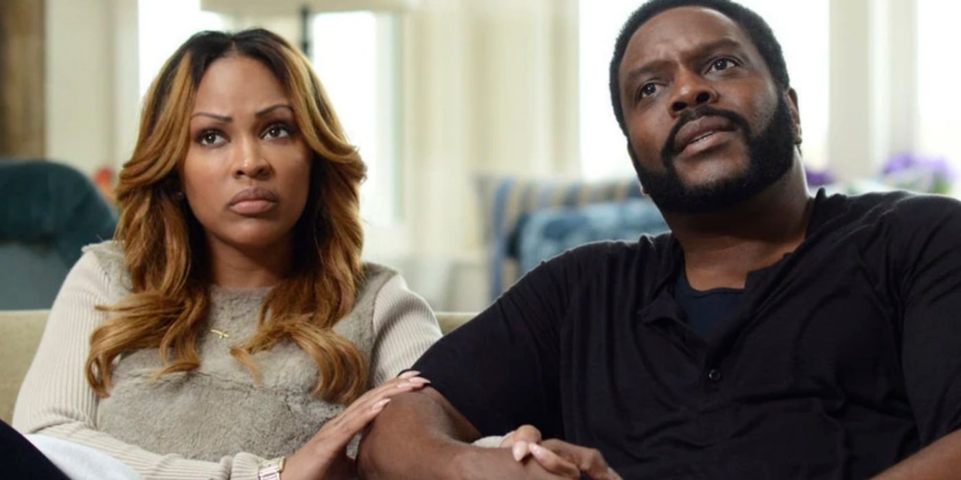 Chad Coleman and Meagan Good looking concerned in Law & Order: SVU .