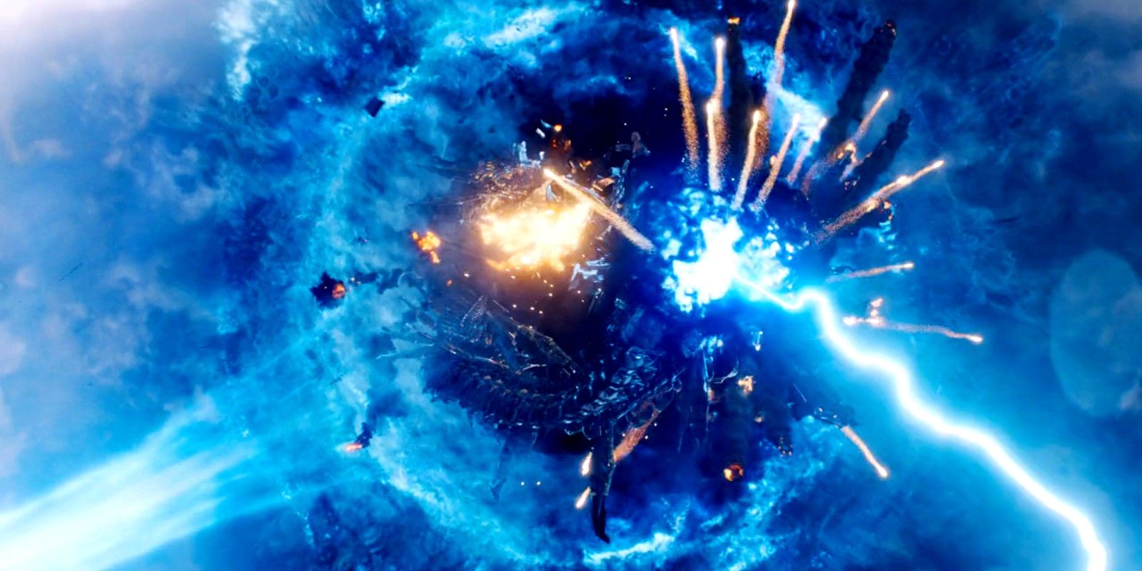 Chitauri Leviathan Is Destroyed By Thor&rsquo;s Lightning