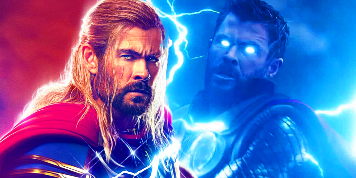 Chris Hemsworth as Thor in Ragnarok and Love and Thunder