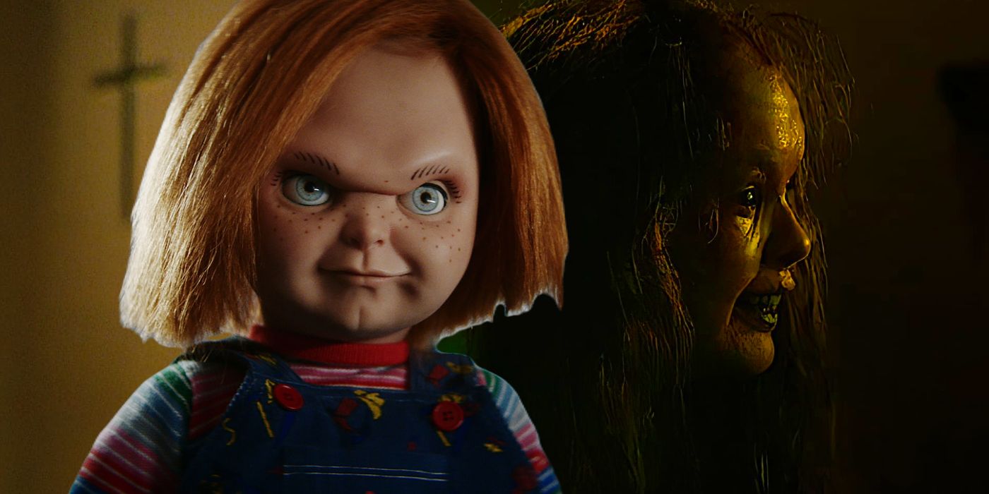 Chucky in Front of Possessed Girl from The Exorcist Believer