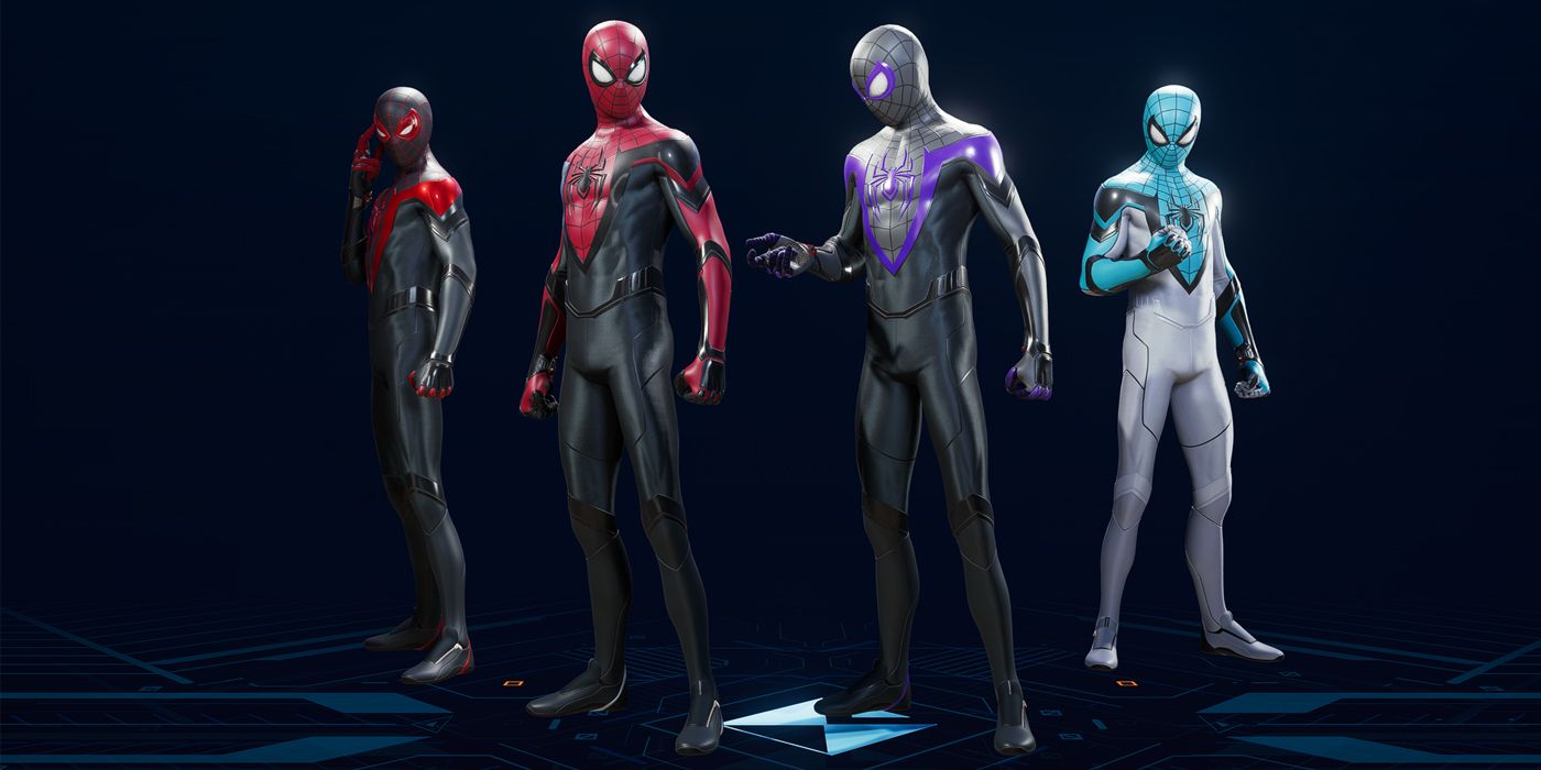 Miles' Classic suit and its variants in Marvel's Spider-Man 2