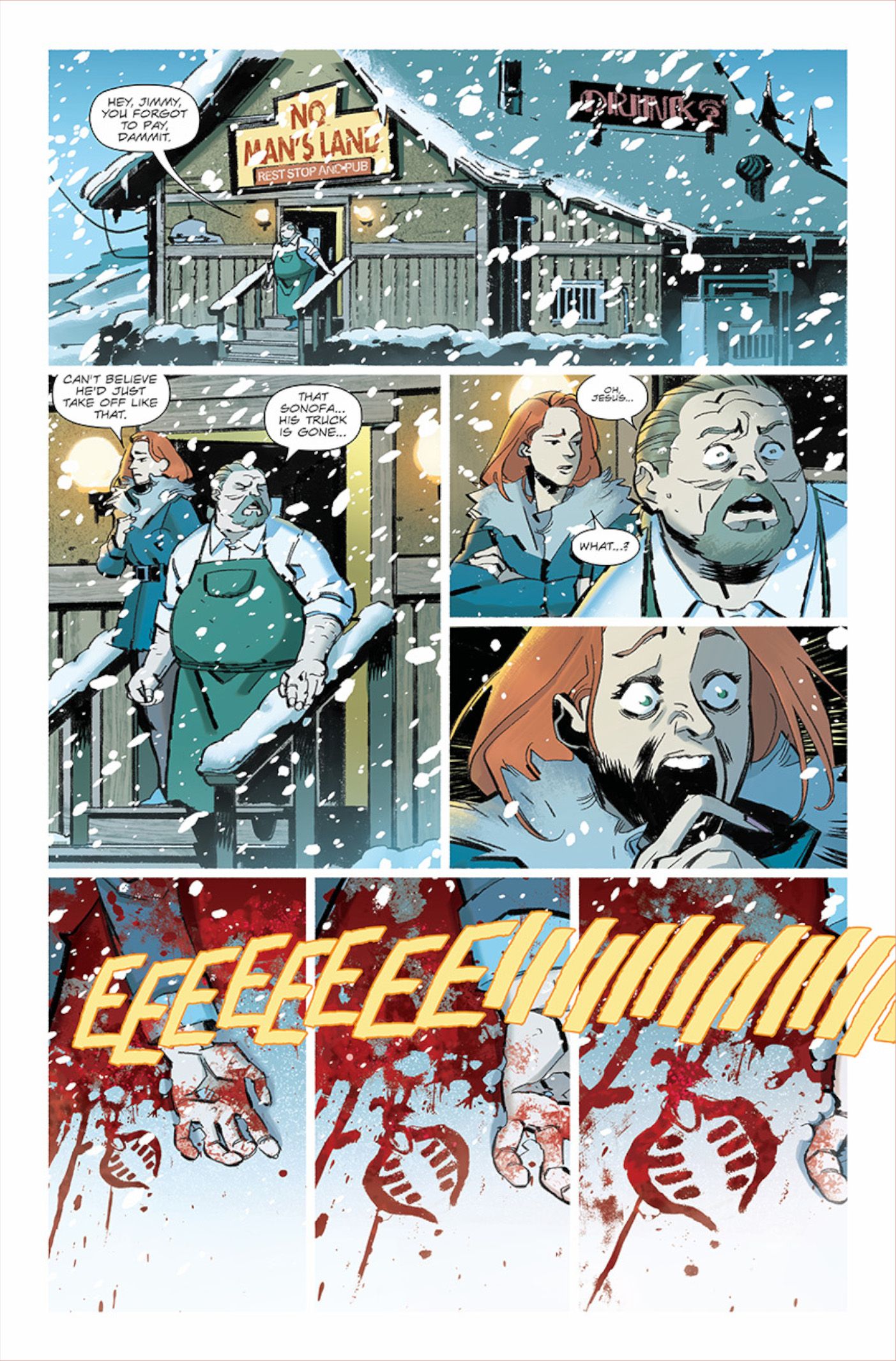 Preview for Cobra Commander #1, bar patrons discover Cobra&rsquo;s victim