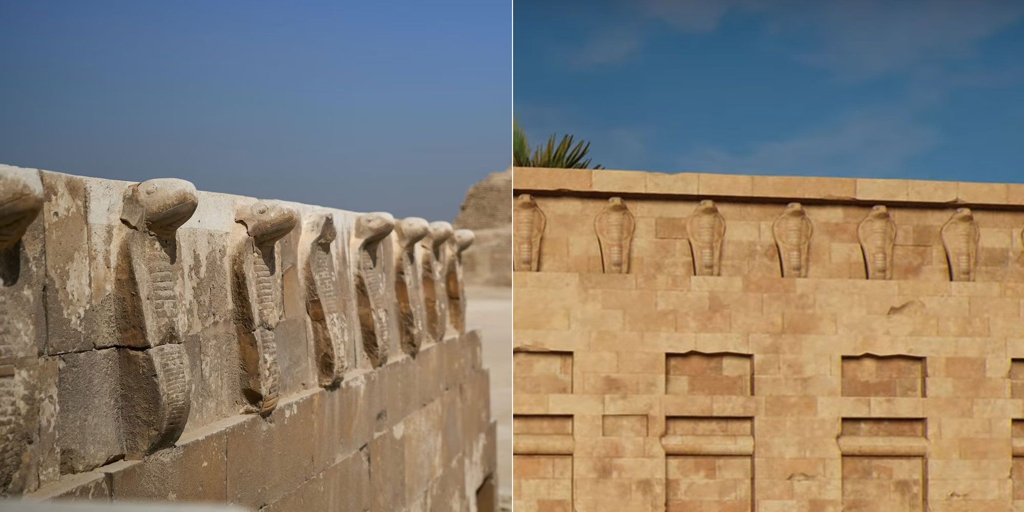Cobra Friezes By The Pyramid of Djoser in Assassin's Creed 2.