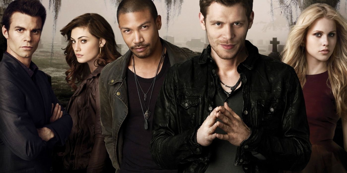 Elijah, Haley, Marcel, Klaus, and Rebecca in a blended image for The Originals