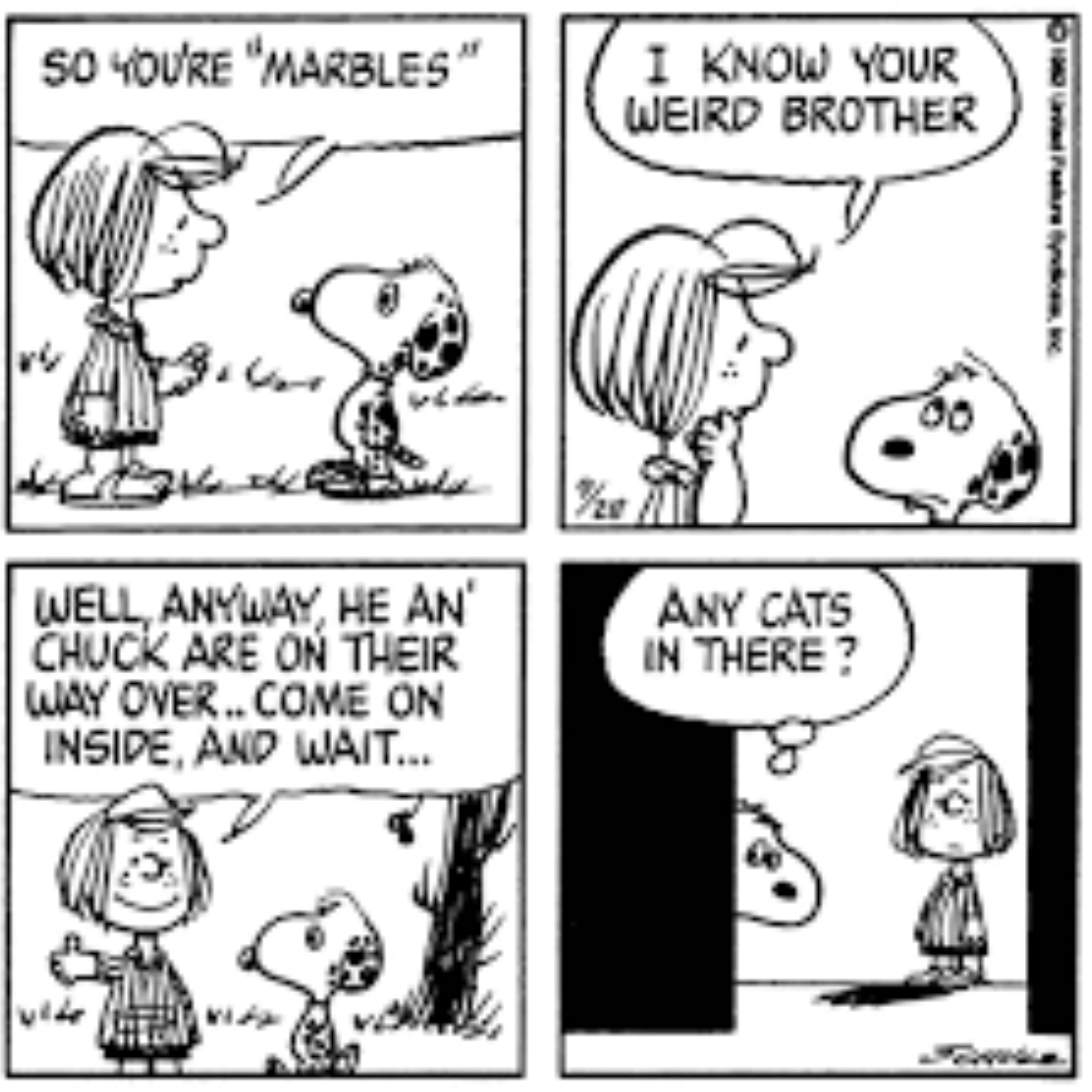 Marbles and Peppermint Patty peanuts