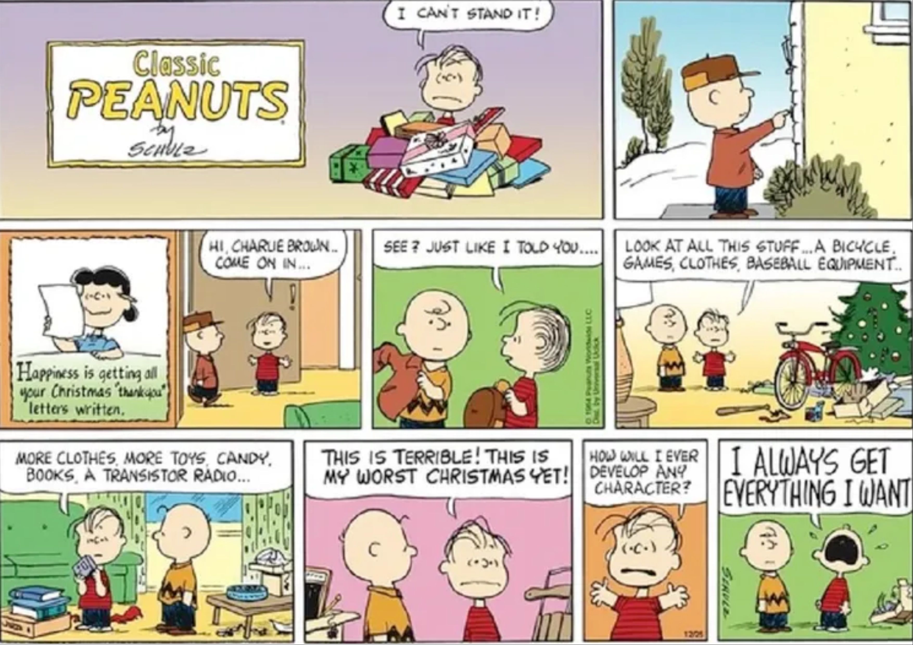 Linus and Charlie Brown at Christmas Peanuts