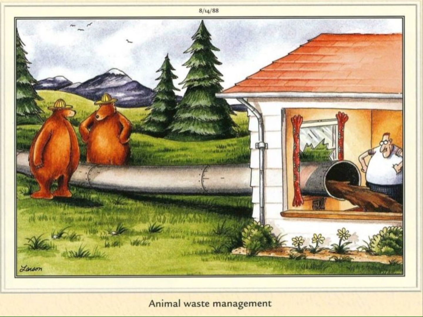 Animal Waste Managment Far Side comic