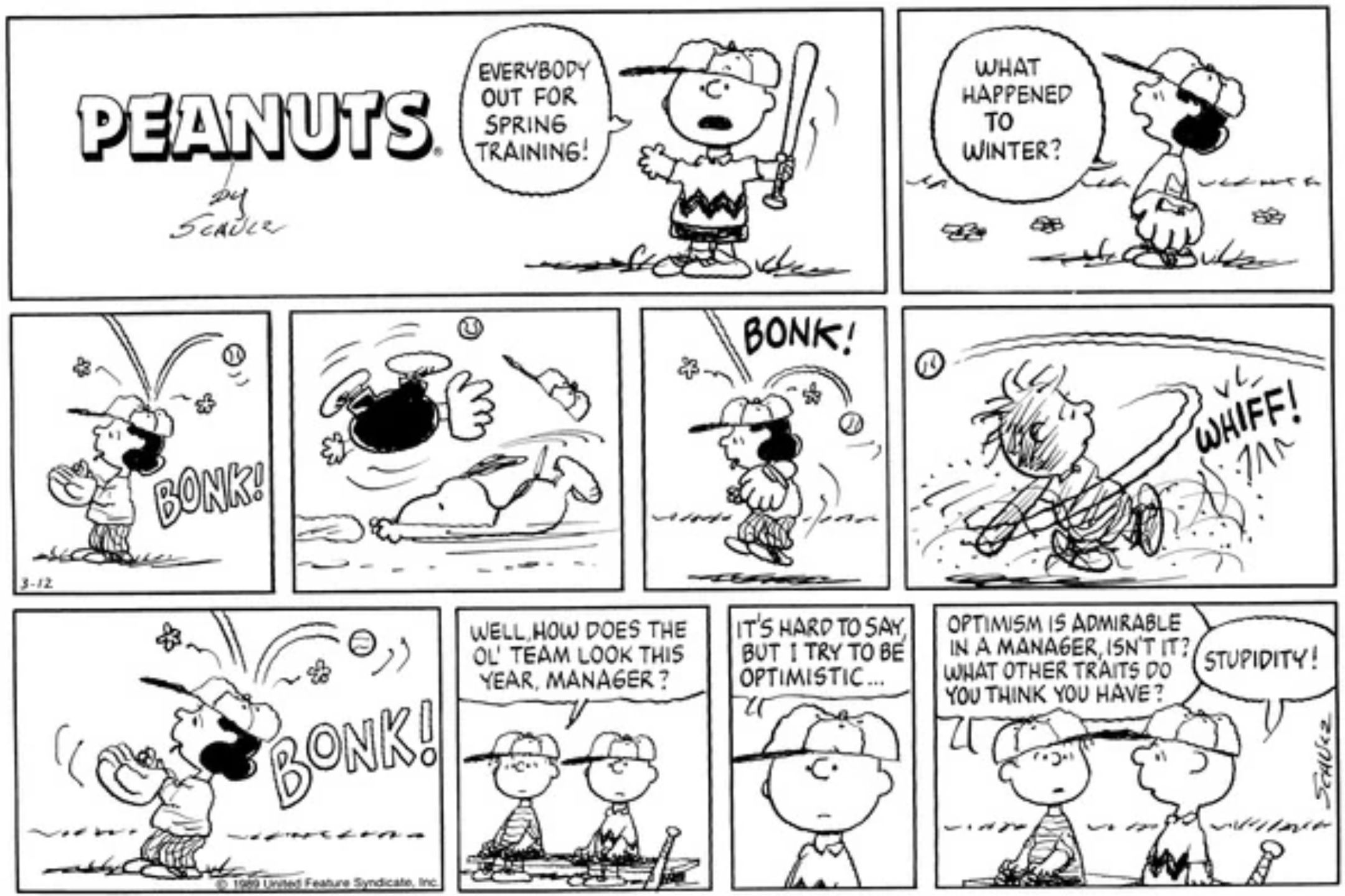 Peanuts Baseball Game Peanuts