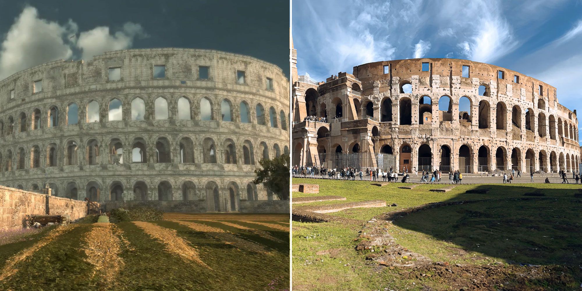 Roman Colosseum Assassin's Creed vs real life. 