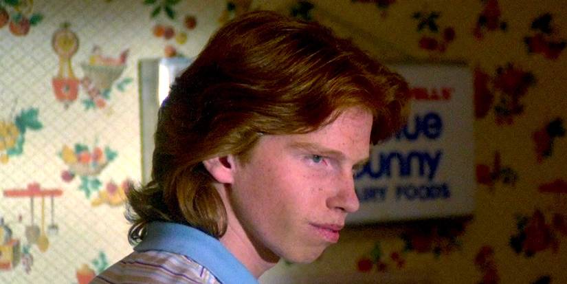 Courtney Gains looking sideways and smiling in Children of the Corn