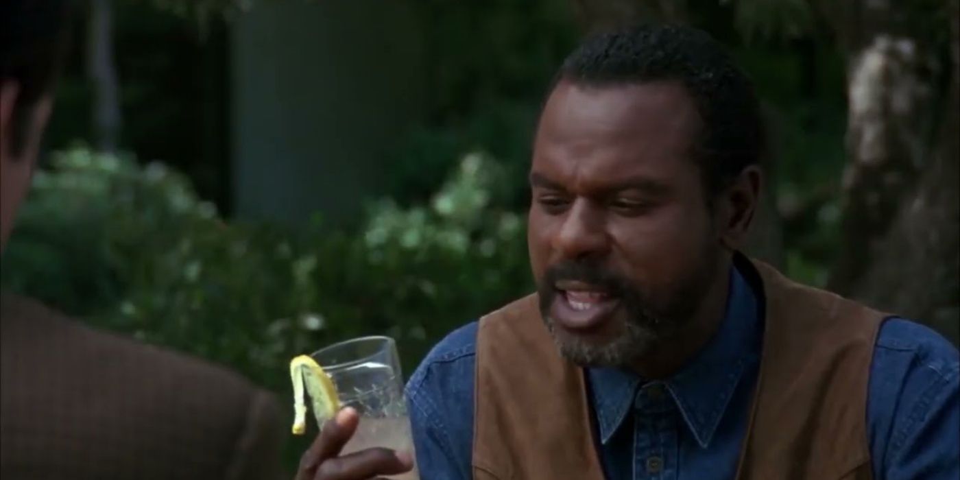 Creighton Duke with a glass in Friday the 13th.