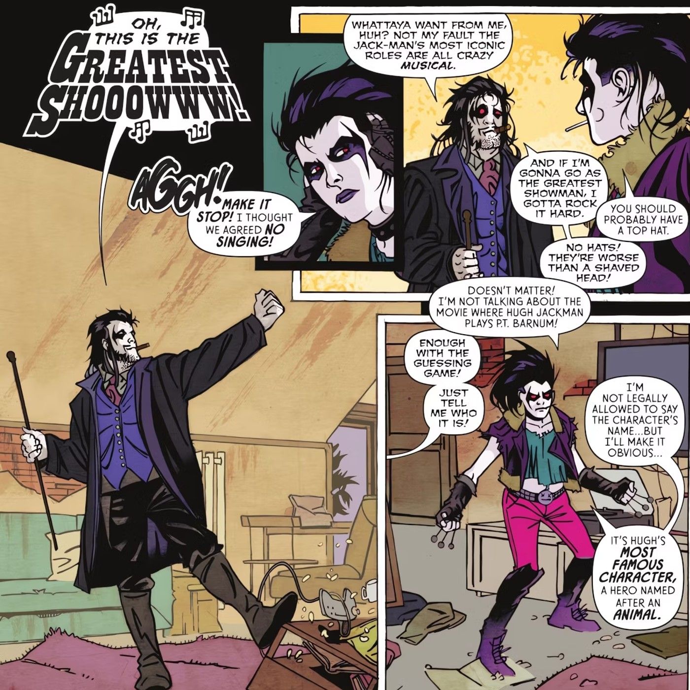 Crush Tries to Get Lobo to Dress Up as Wolverine