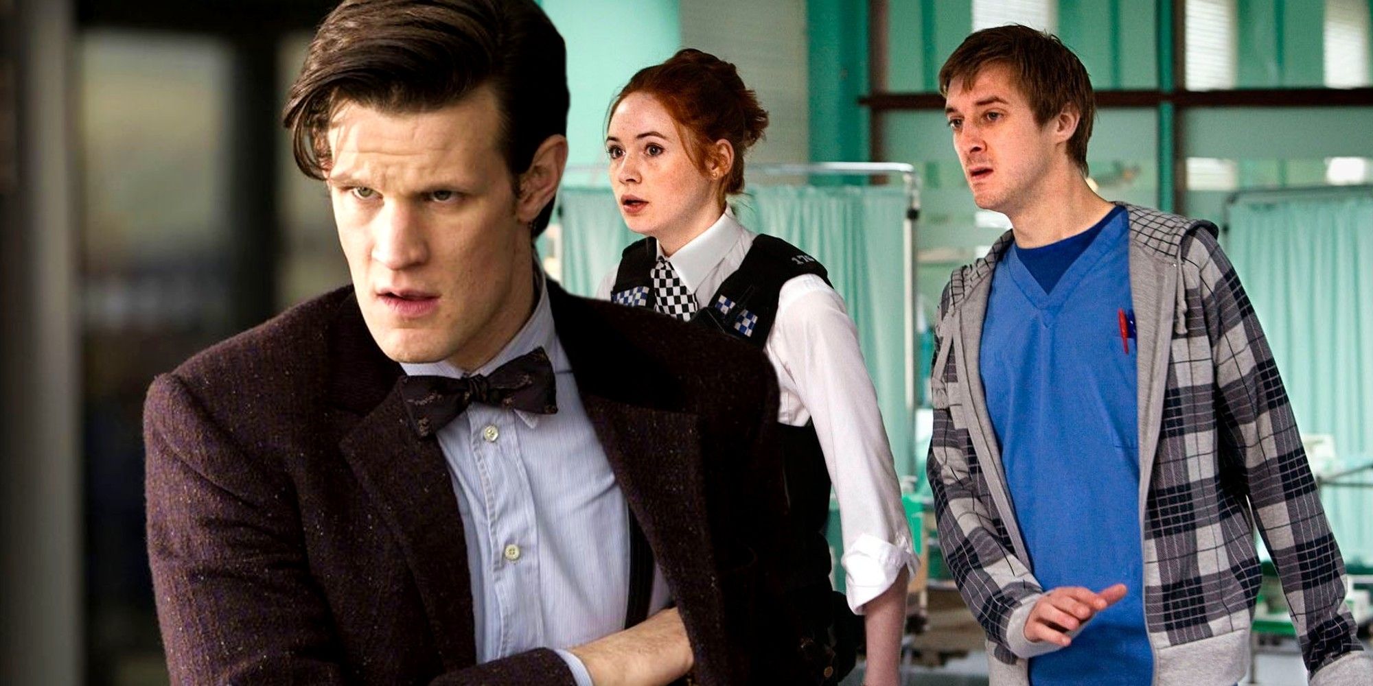 Custom image of Matt Smith and Amy and Rory in Doctor Who