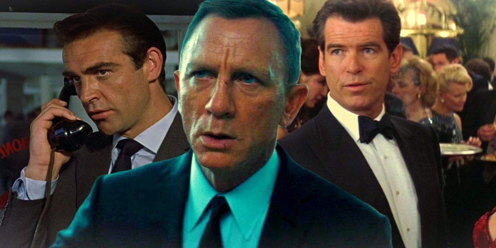 Custom image of Sean Connery, Pierce Brosnan, and Daniel Craig James Bond