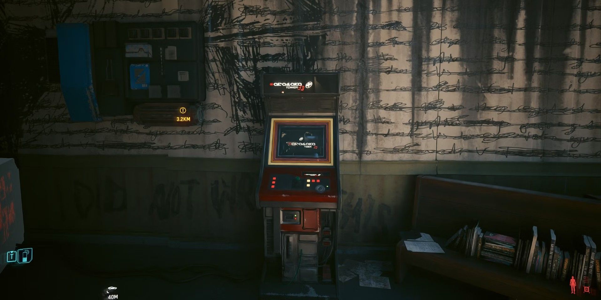 Cyberpunk 2077 V Looking At Arasaka Tower 3D Arcade Machine