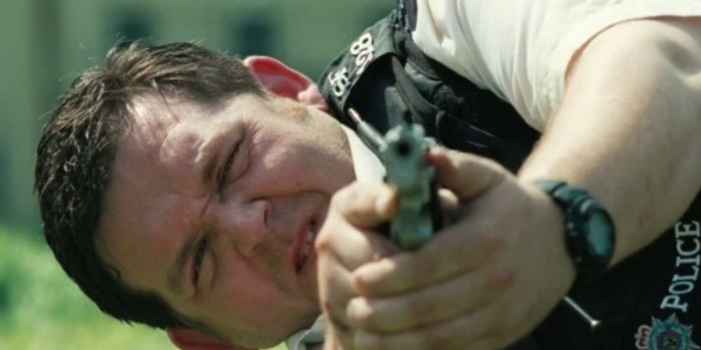 Danny can't shoot his dad in Hot Fuzz