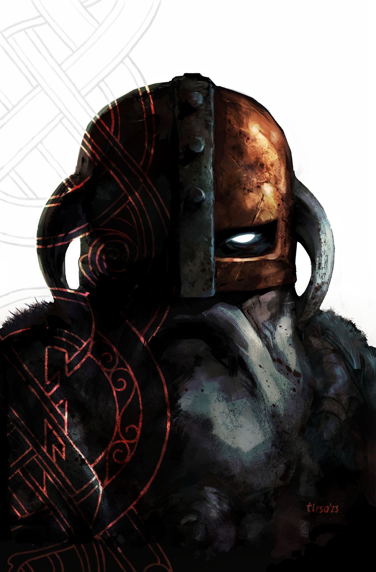 Slade Wilson, AKA Deathstroke, reimagined as a Dark Knight of Steel