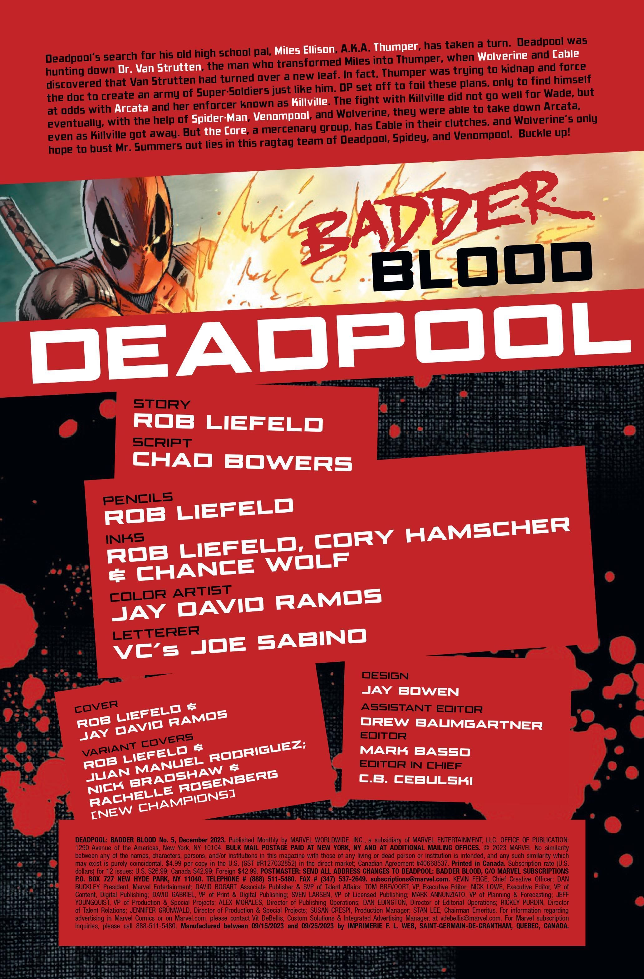 Deadpool Badder Blood 5 Preview Page 1