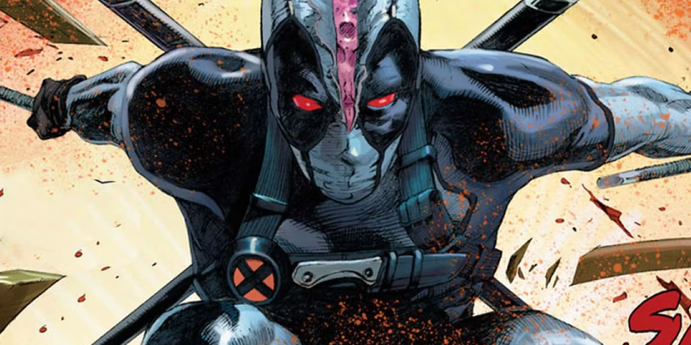 X-Force Deadpool ruthlessly slashing through enemies