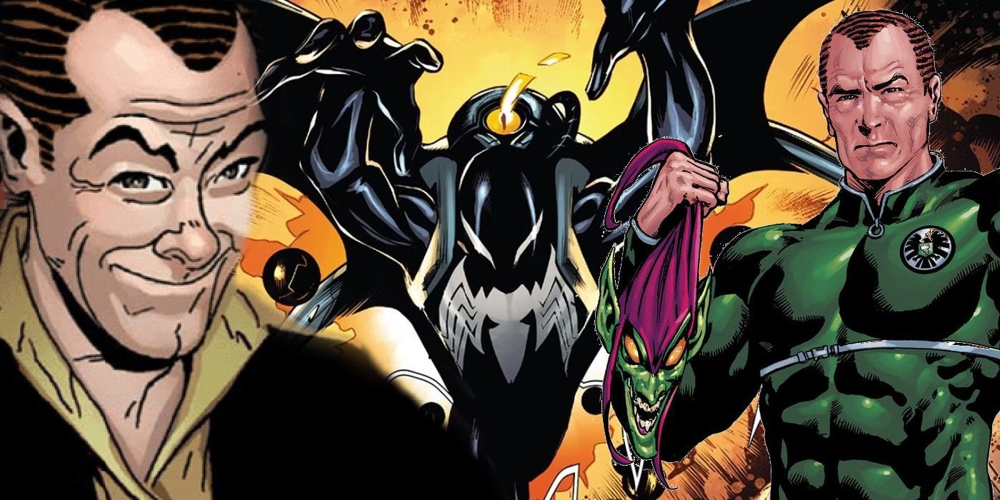 Feature ImageL different Goblin; (from left to right) Norman Osborn, Peter Parker, Harry Osborn