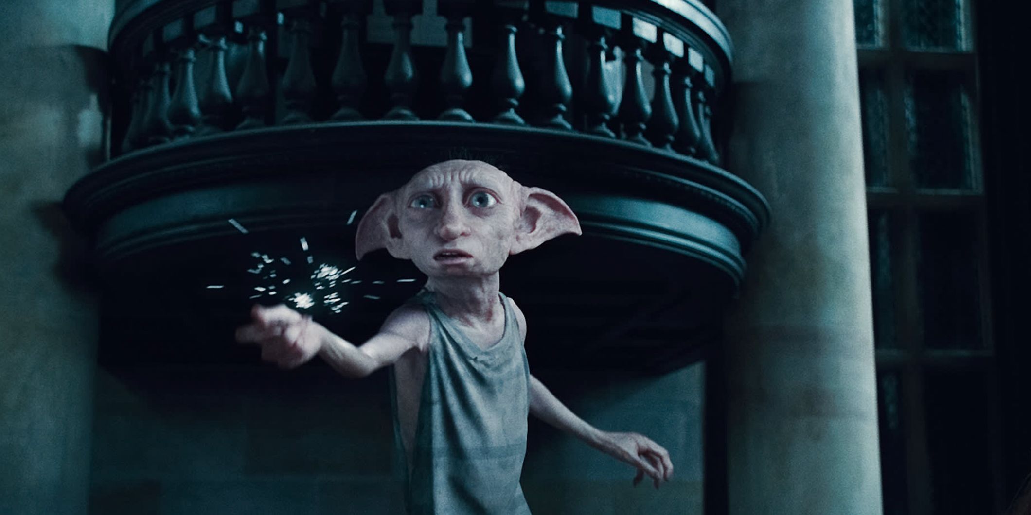Dobby snapping his fingers in Harry Potter and the Deathly Hallows