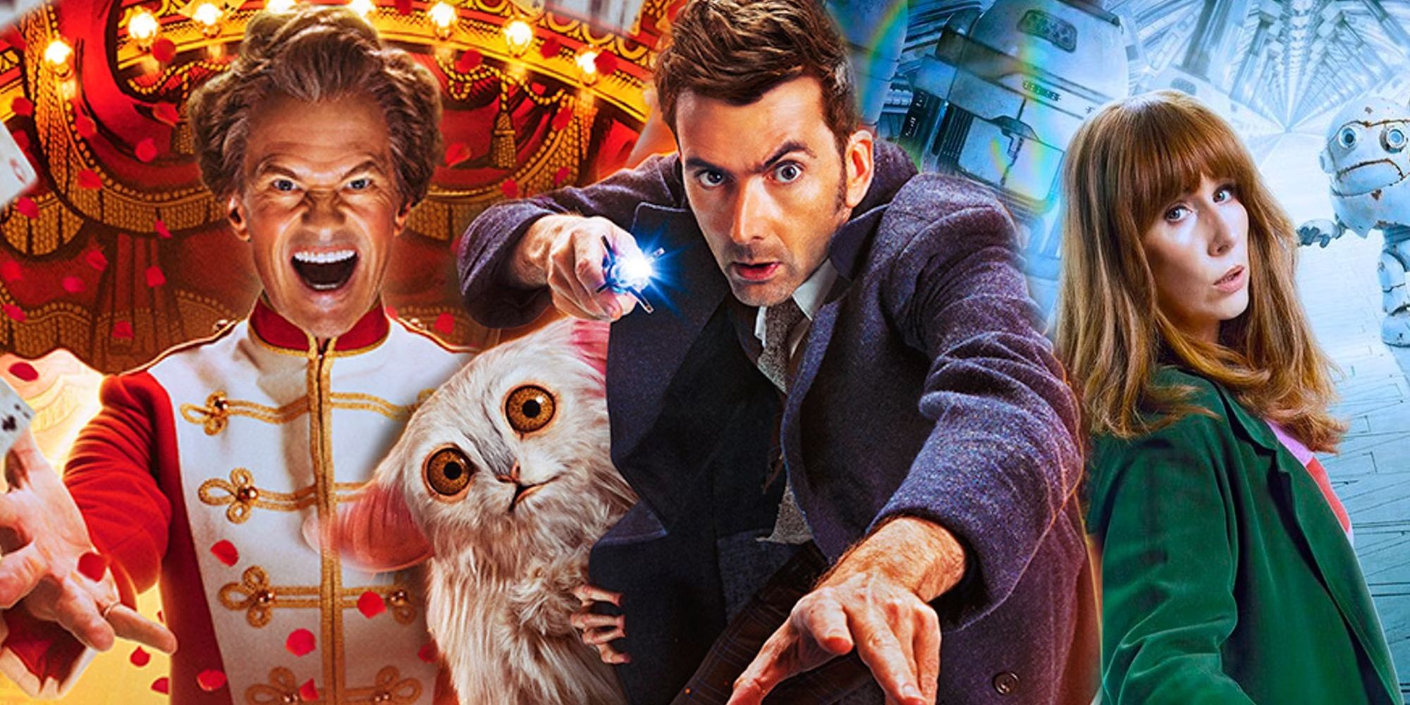 Doctor Who 60th anniversary posters - The Giggle, The Star Beast, and Wild Blue Yonder