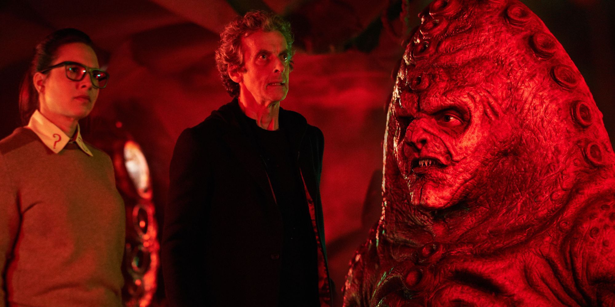 Doctor Who The Zygon Inversion Ingrid Oliver and Peter Capaldi as Osgood and The Twelfth Doctor