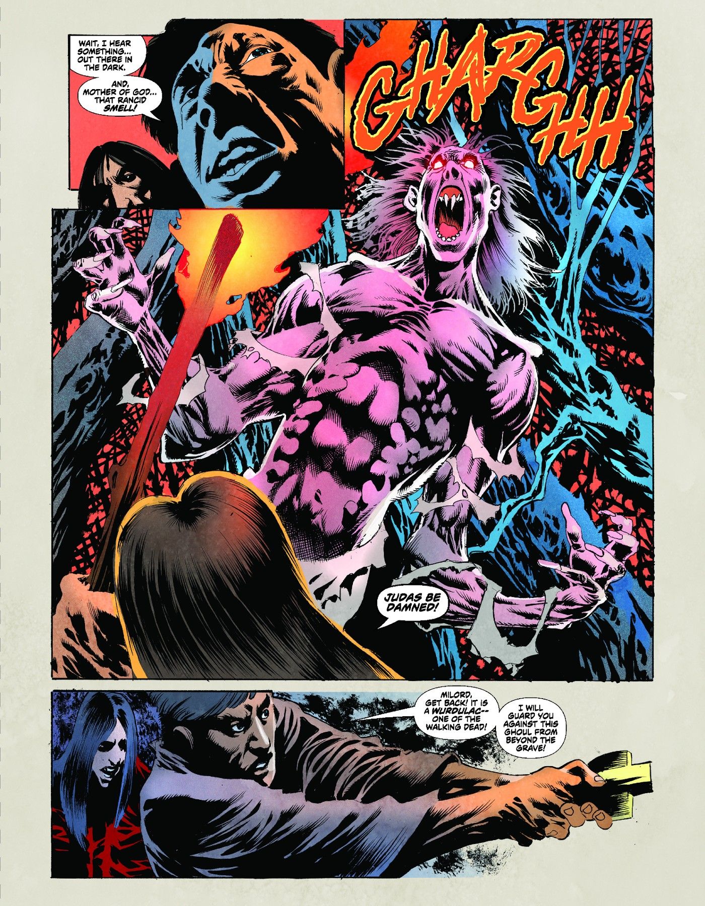 Preview page for &ldquo;The Impaler,&rdquo; featuring the Wurdulac, a purplish creature
