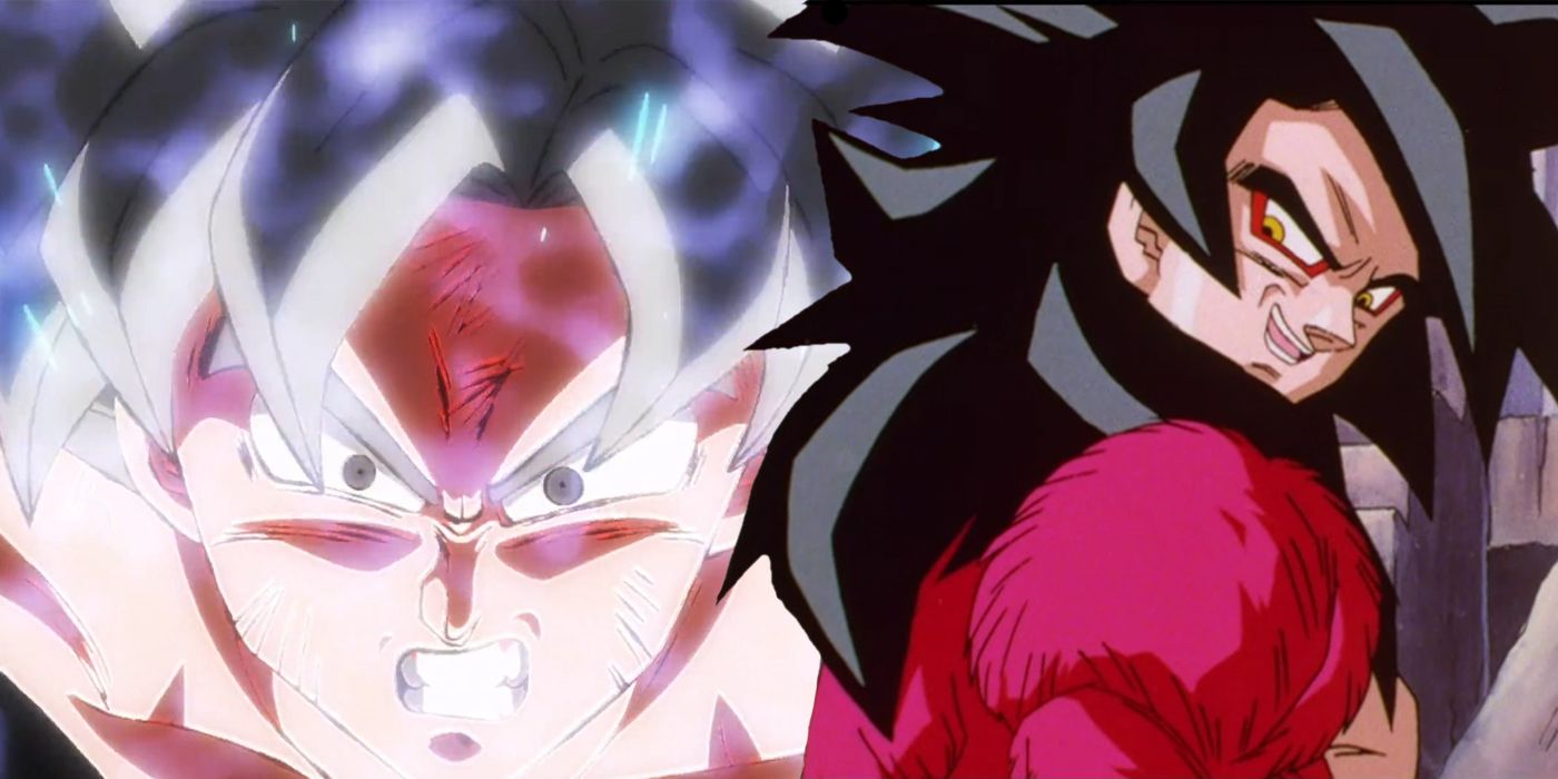 Dragon Ball: Ultra Instinct Goku and Super Saiyan 4 Goku.
