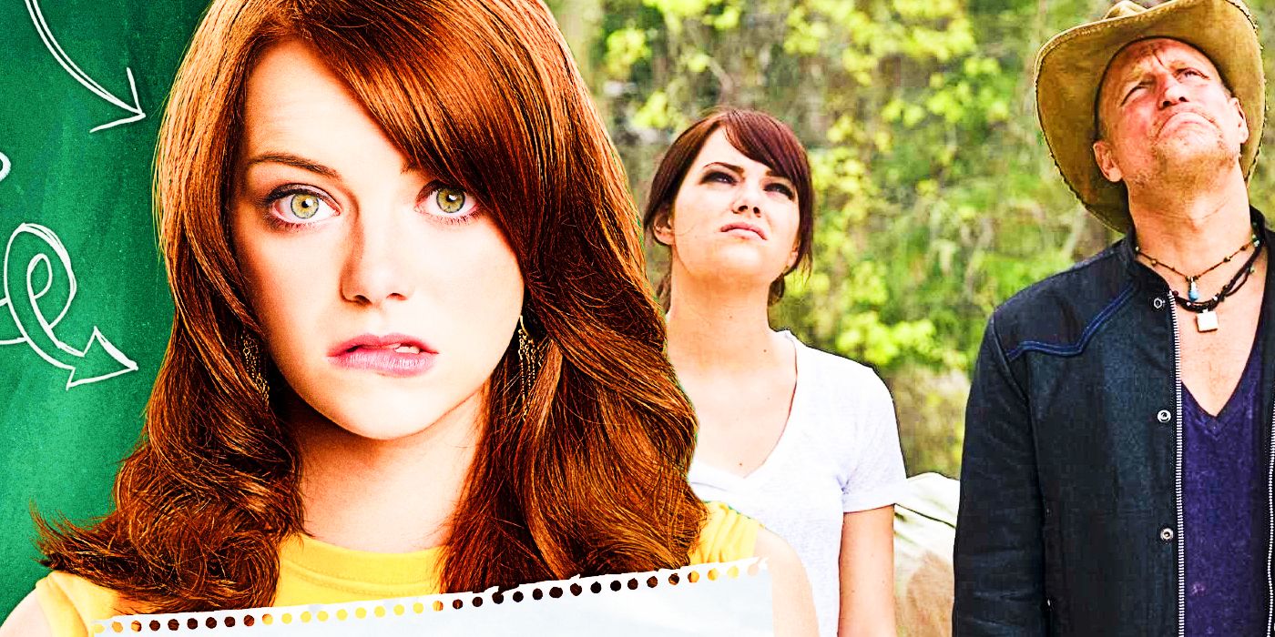 Emma Stone in Easy A and Zombieland