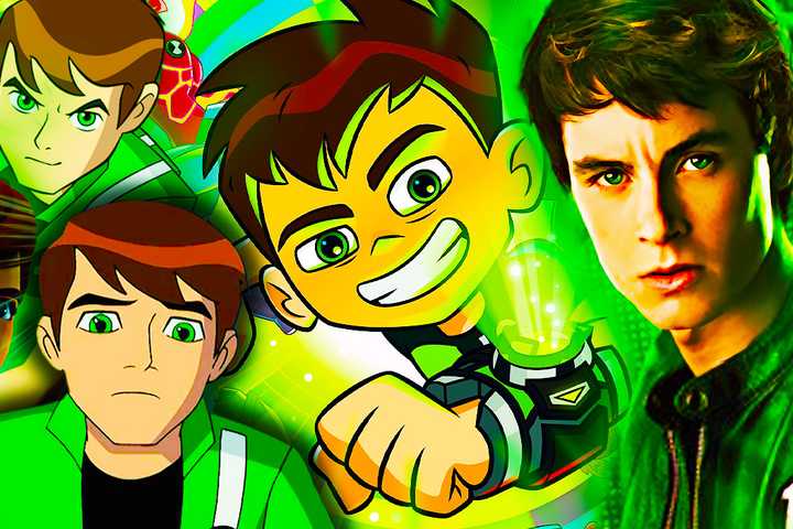 Collage of all the Ben 10 shows.