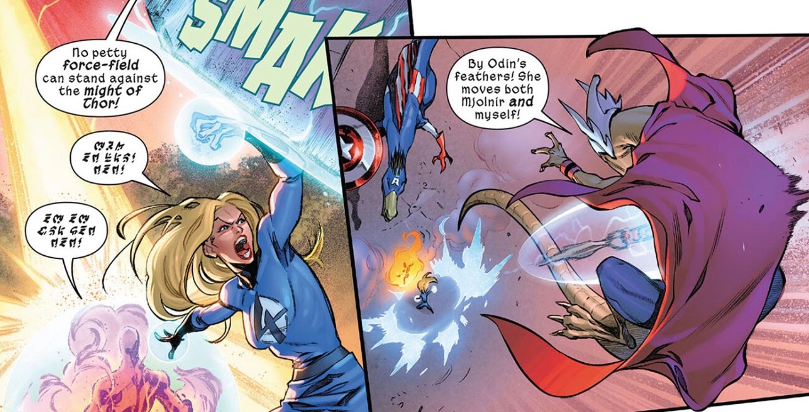 Fantastic Four #12 Invisible Woman v. Dino Thor