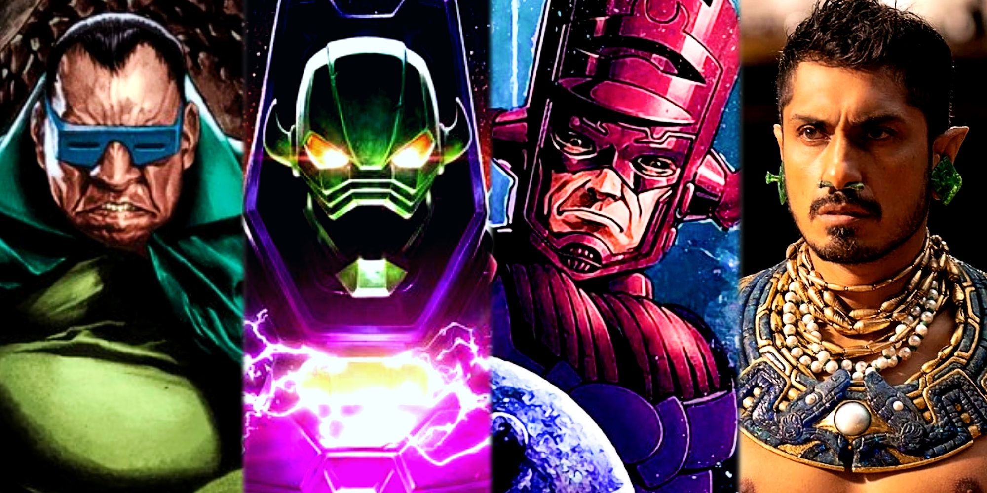 Fantastic Four's Villains Mole Man, Annihilus, Galactus, and Namor