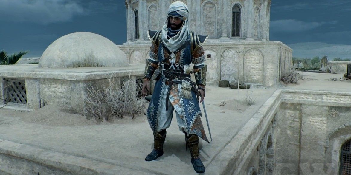 Basim Ibn wearing the Far East Merchant Costume Assassin&rsquo;s Creed Mirage.