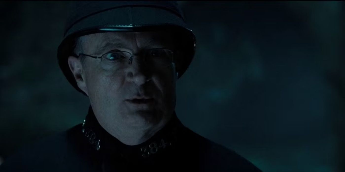 Frank Butterman emerges from the shadows in Hot Fuzz.
