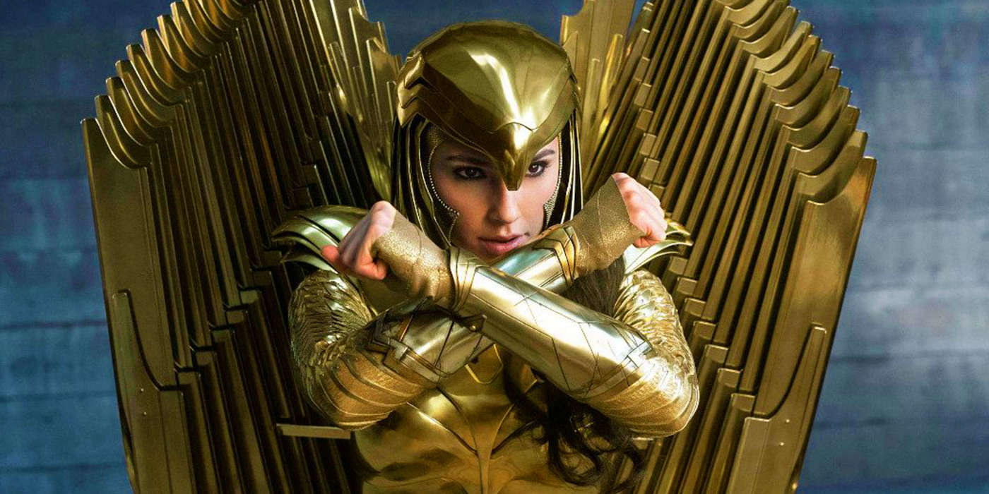 Gal Gadot in 2020's Wonder Woman 1984 in golden armor