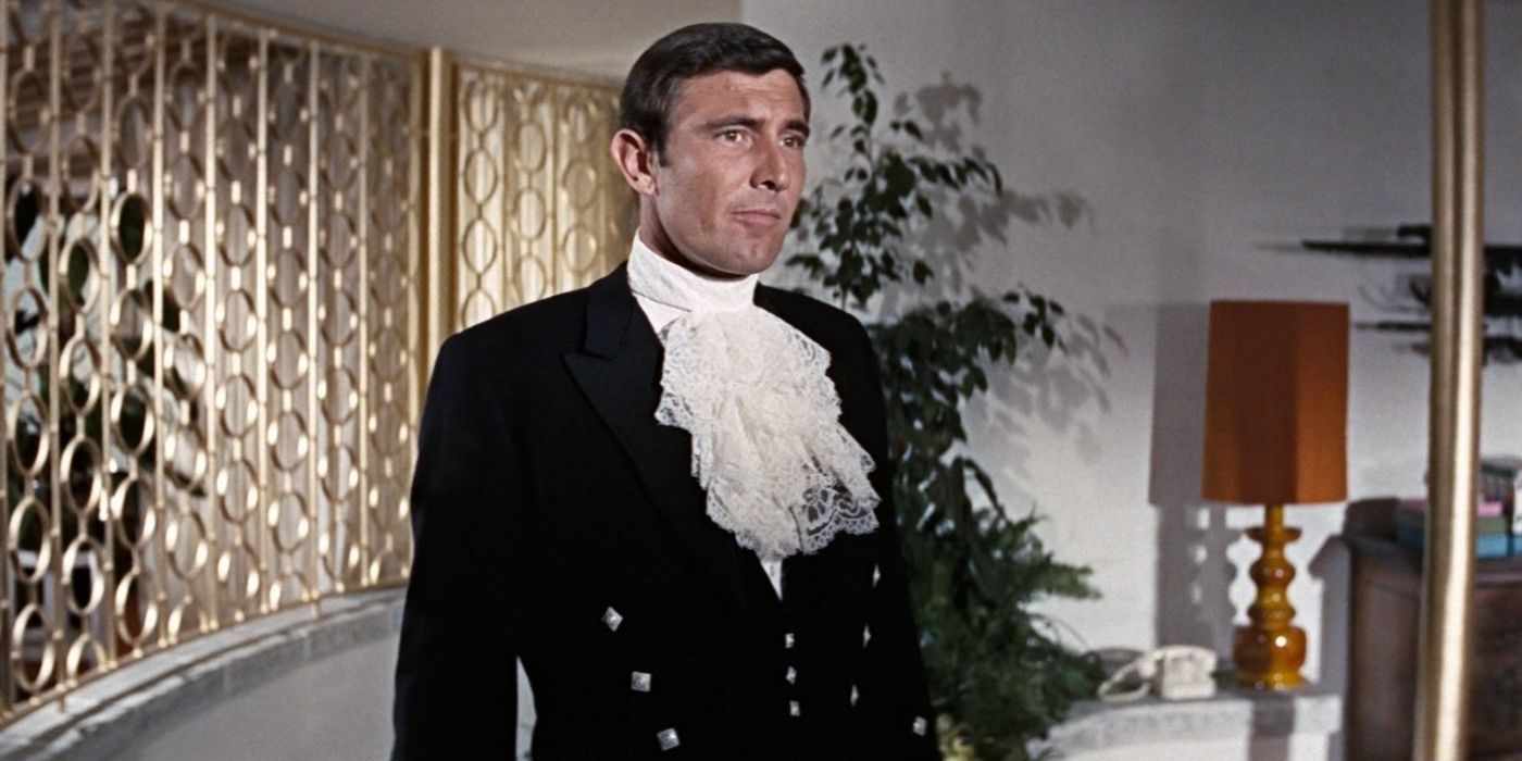George Lazenby as James Bond in On Her Majesty's Secret Service (1969)