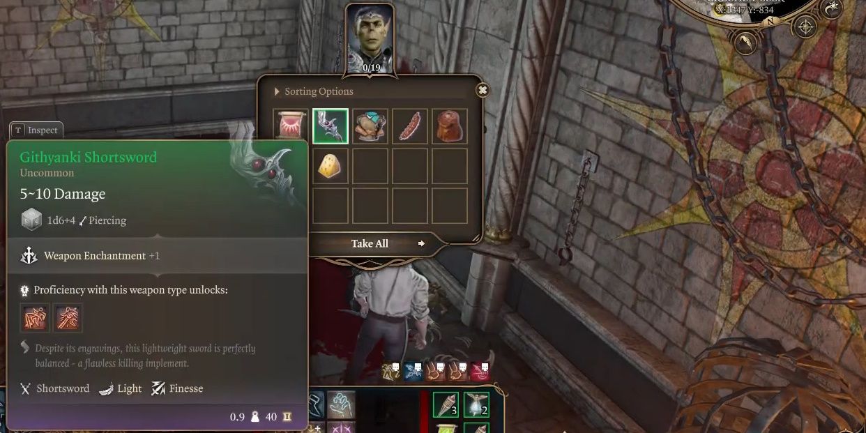 Details for the githyanki shortsword in Baldur&rsquo;s Gate 3