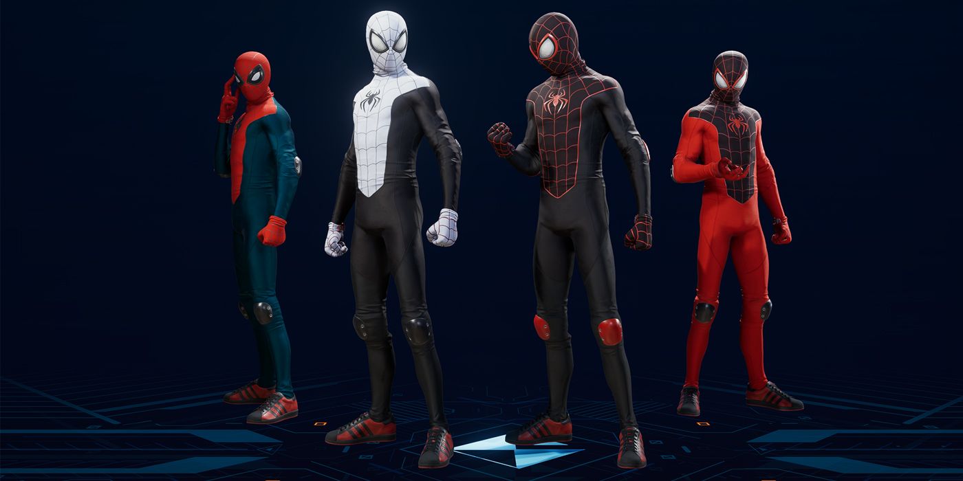Miles' Great Responsibility suit and its variants in Marvel's Spider-Man 2