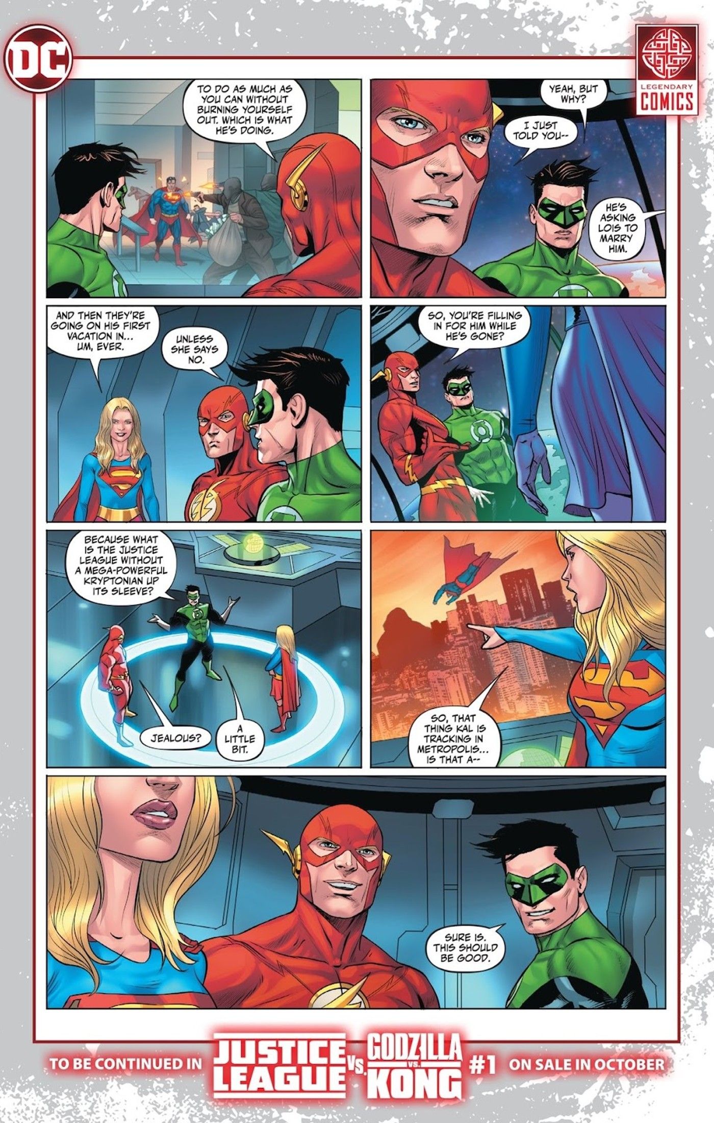 Green Lantern and The Flash talk about Superman-2