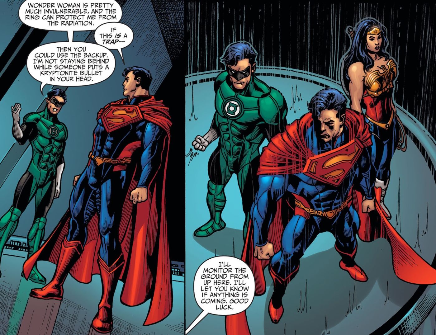 Green Lantern Sides With Superman