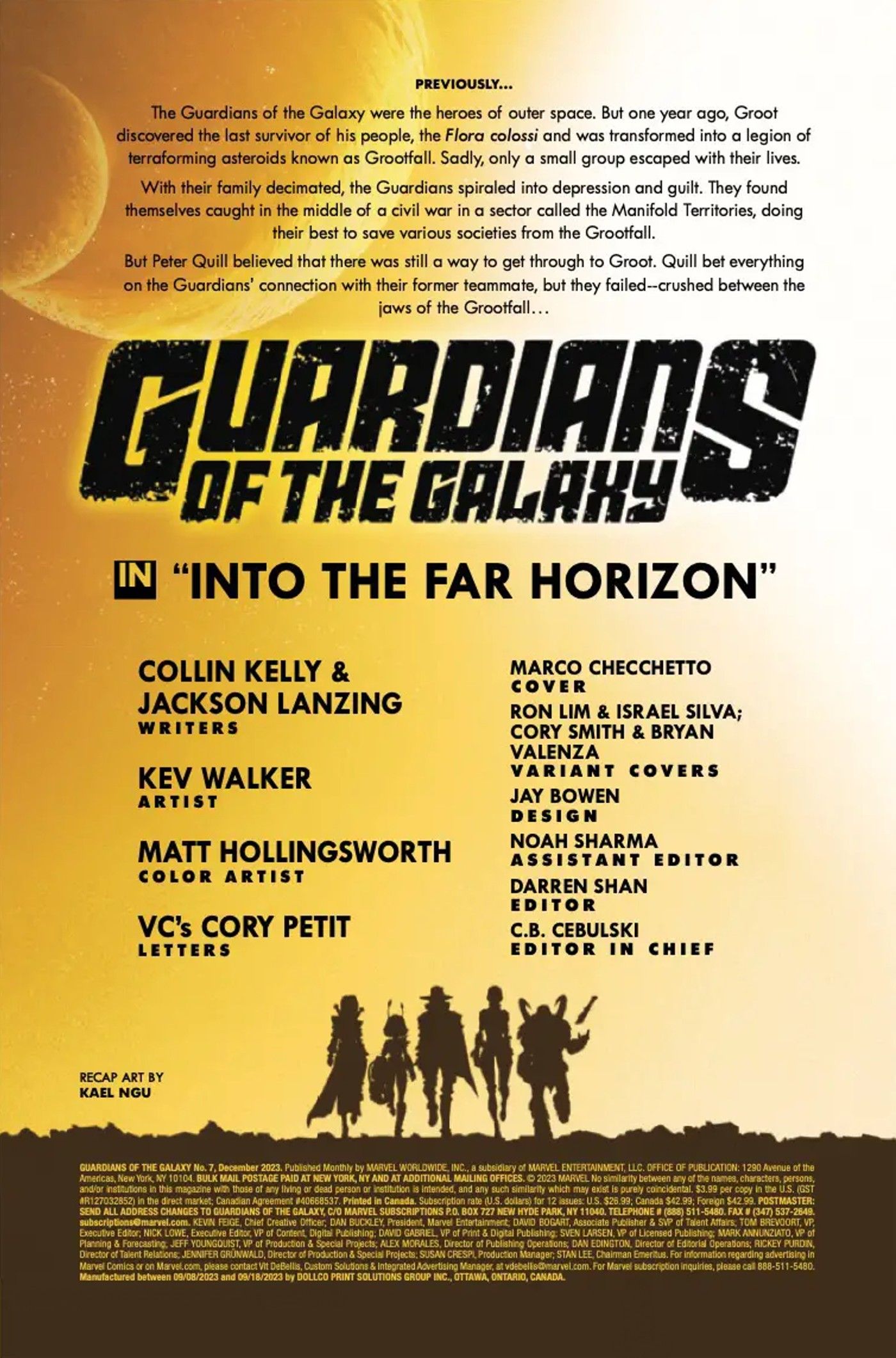 GUARDIANS OF THE GALAXY 7 PREVIEW GROOT STAR-LORD CREDITS