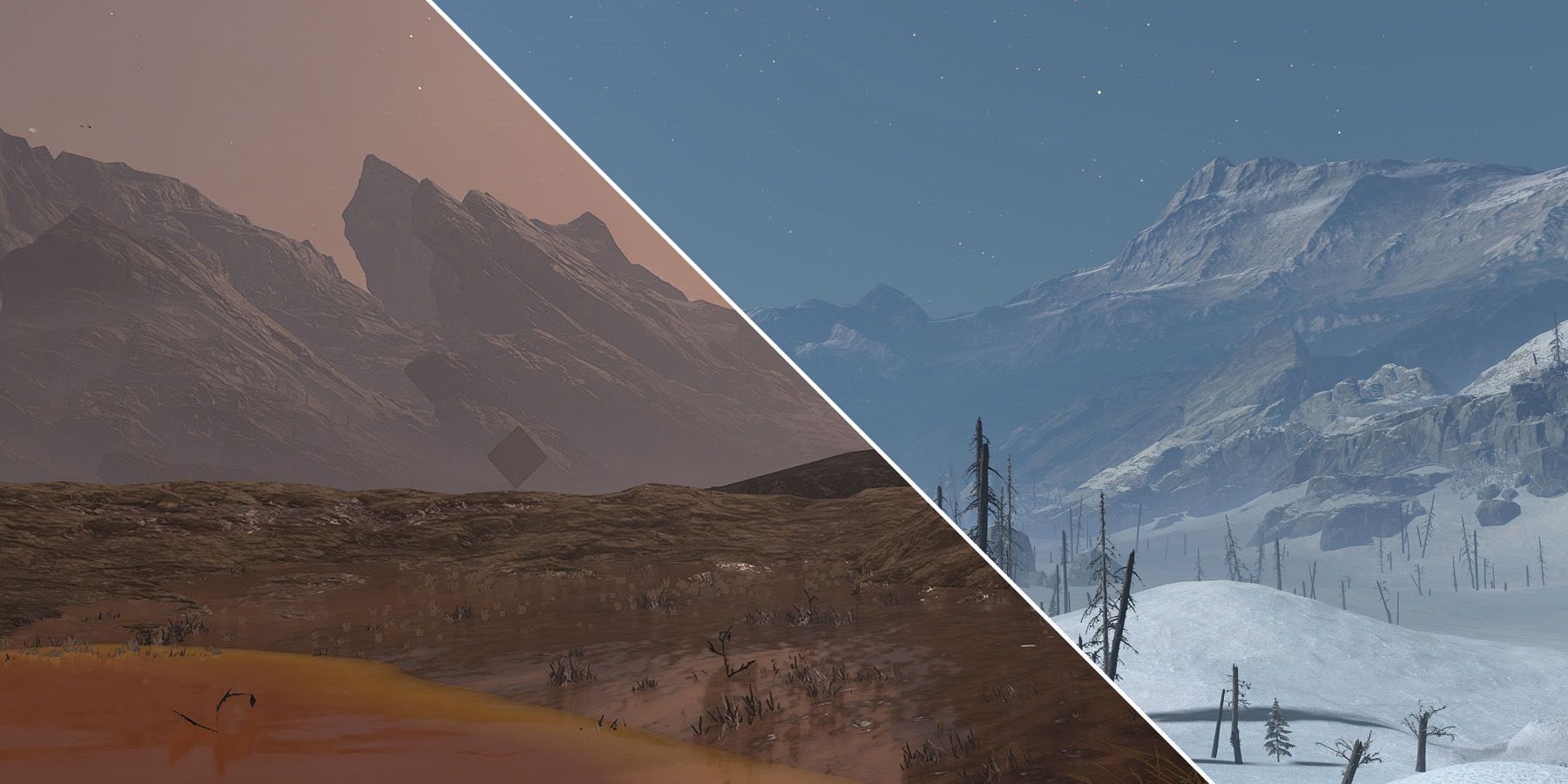 Deadlands and Permafrost biomes in Halo Infinite's Forge.