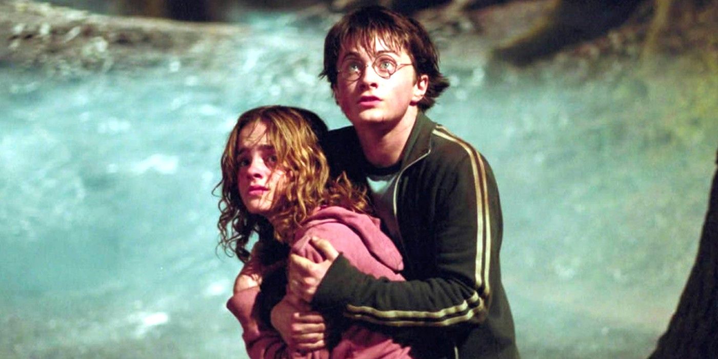 Harry Holding Hermione in Harry Potter and the Prisoner of Azkaban