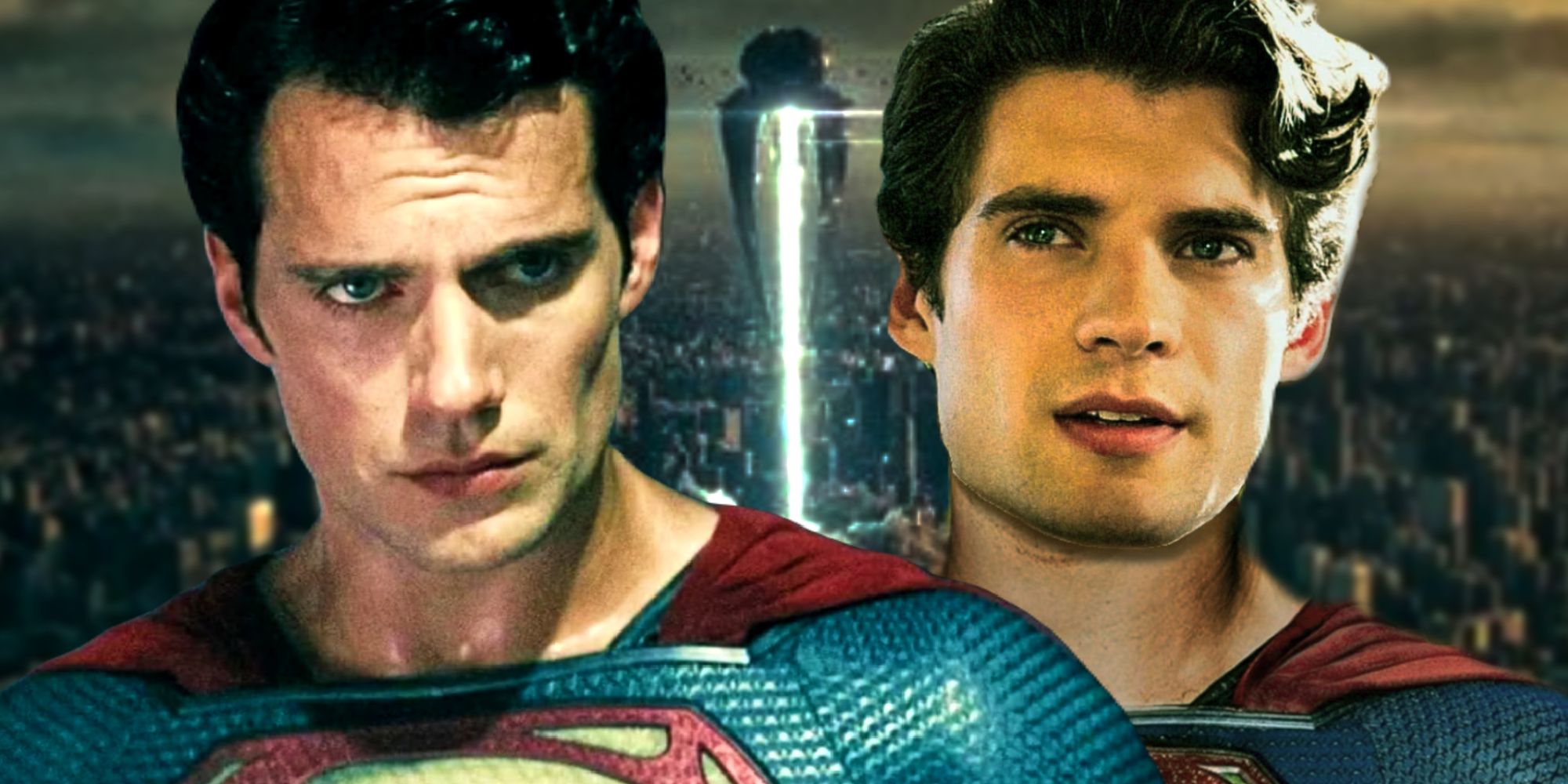 Henry Cavill and David Corenswet as Superman in DC Movies