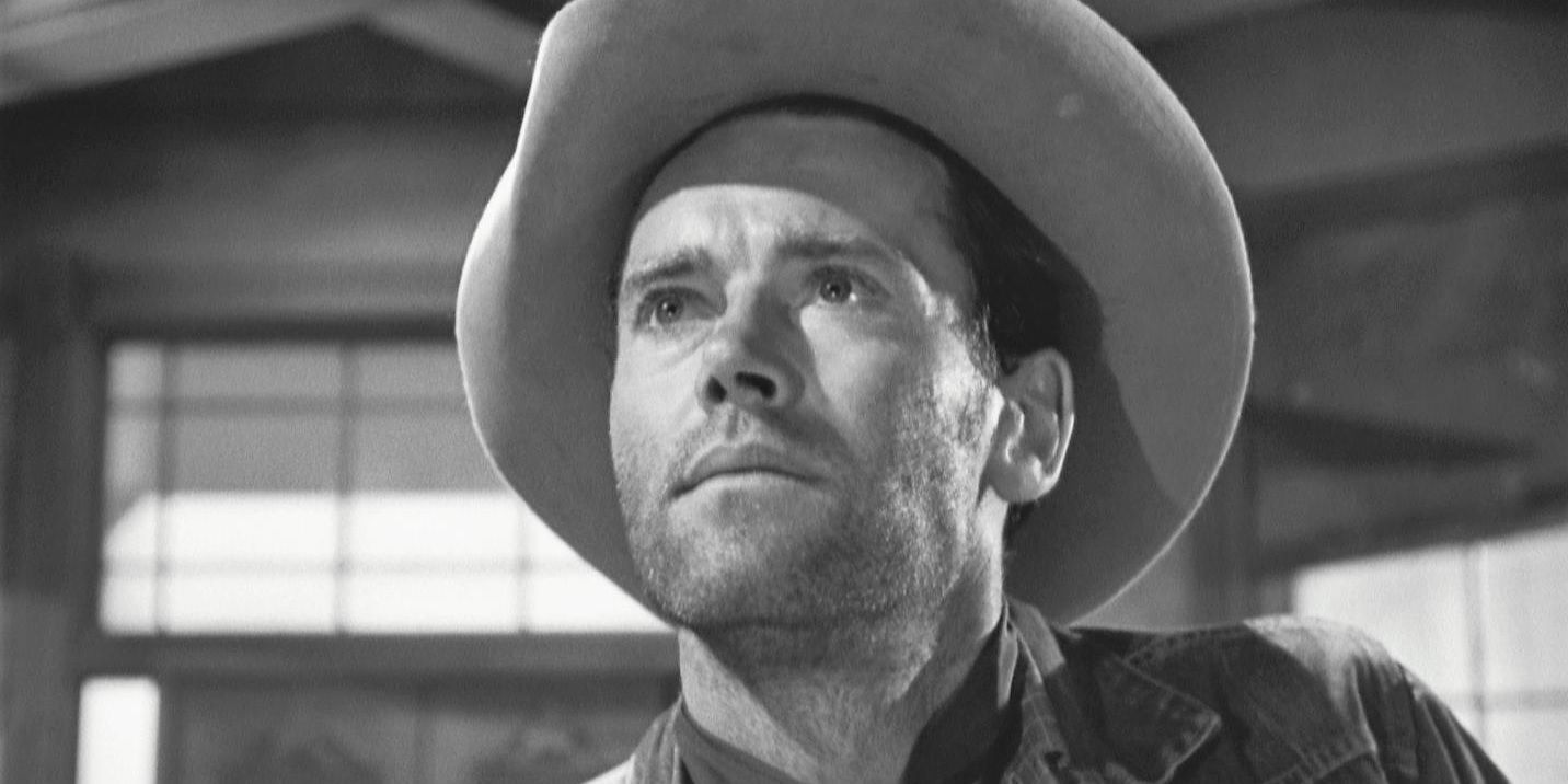 Henry Fonda looking serious in The Ox-Bow Incident